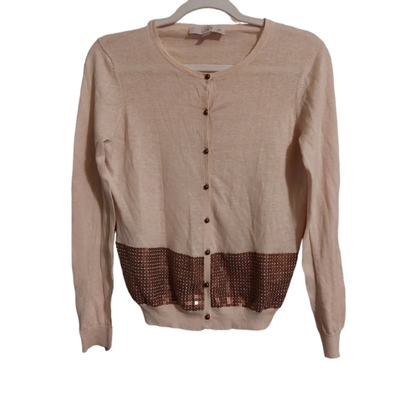 LOFT LADIES LONG SLEEVE CARDIGAN SWEATER- LP - Picture 1 of 5